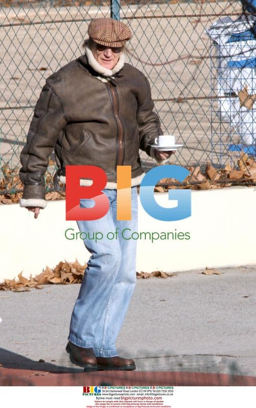 Rod Stewart with family in park