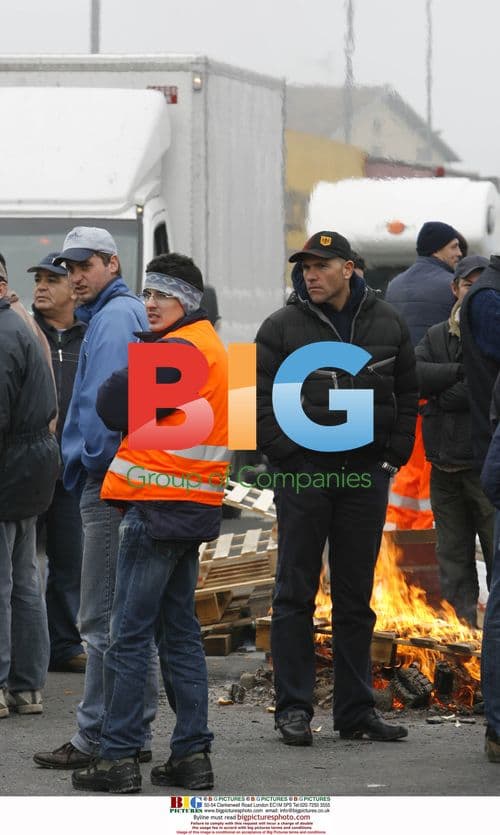 Truck Drivers on Strike in Rome