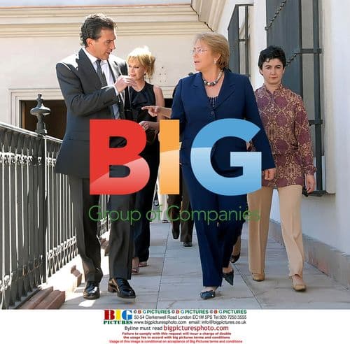 Antonio Banderas and Melanie Griffith meet Chile's president