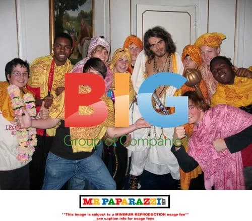 Russell Brand at Hare Krishna Temple