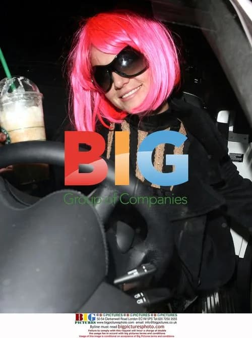 Britney Spears in Pink Wig and Short Dress