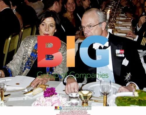King Carl Gustaf and Marie Jose Fert at Nobel Banquet