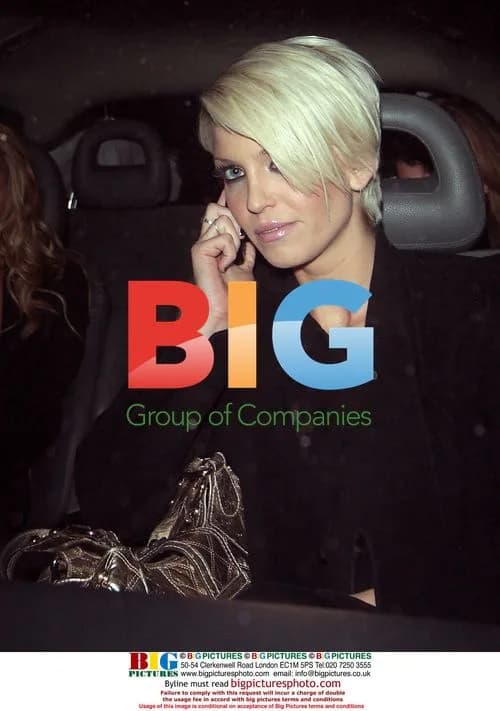 Sarah Harding of Girls Aloud leaving studio