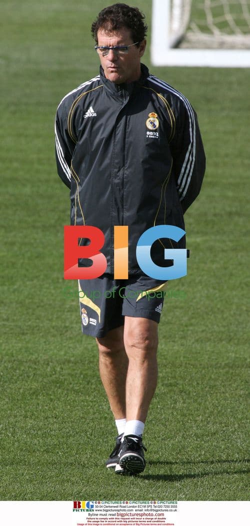 Fabio Capello at Real Madrid training