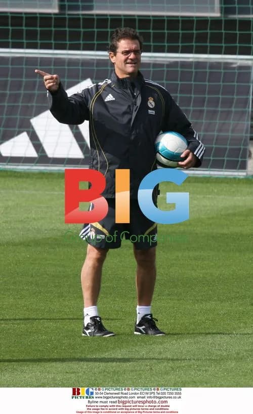 Fabio Capello at Real Madrid training