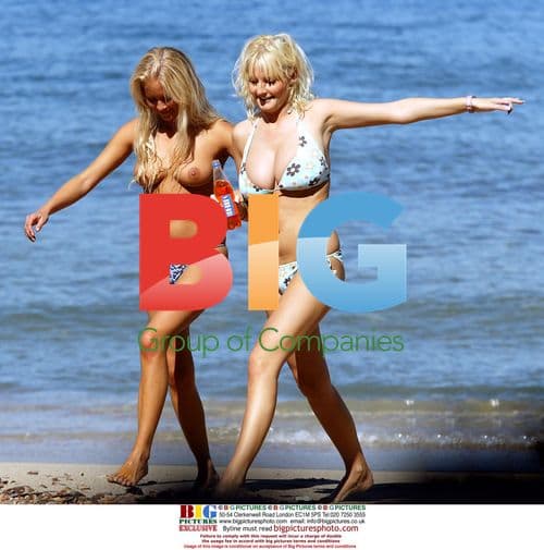 Models Anna Taverner and Michelle Marsh in South Of France