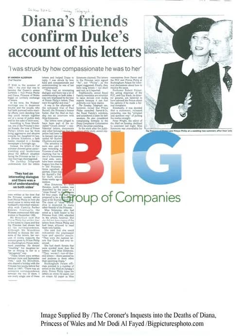 Diana Inquest Telegraph Article