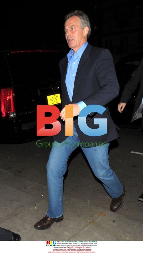 Tony Blair Attends Christmas Party