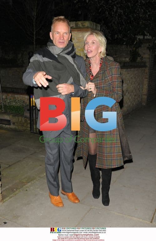 Sting and Trudy Styler at Matthew Freud's Christmas Party