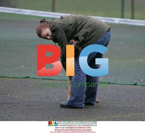 Kerry Katona and Mark Croft Train Dog