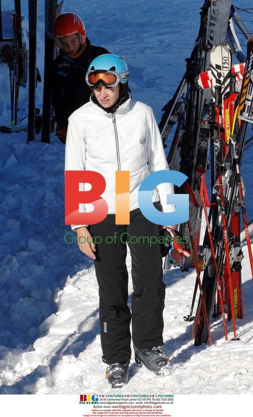 Princess Cristina of Spain skis with sons