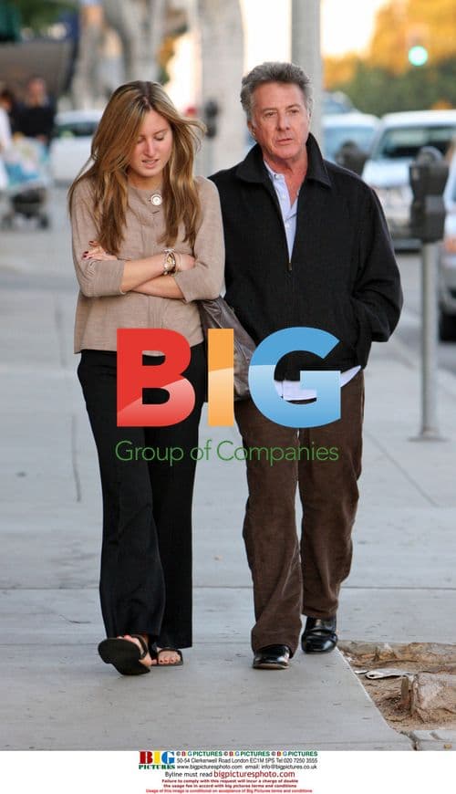 Dustin Hoffman and Daughter Rebecca Stroll in Santa Monica