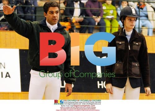 Athina Onassis and Cayetano Martinez in riding contest