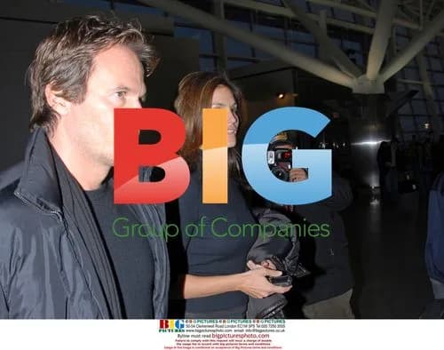 Cindy Crawford and Rande Gerber at JFK Airport
