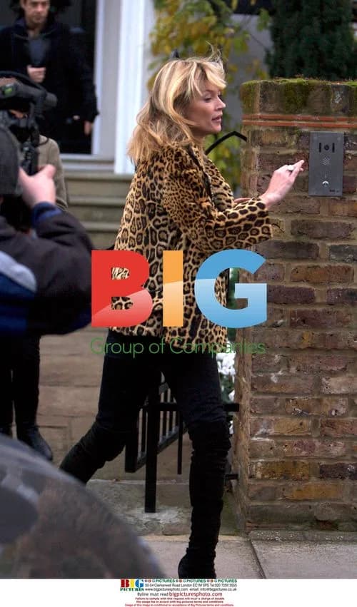 Kate Moss in Leopard Jacket