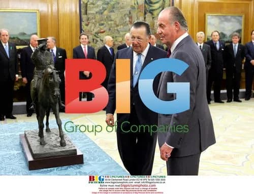 King Juan Carlos and Infant Carlos at Zarzuela Palace