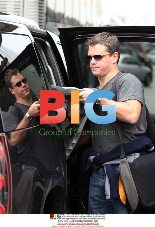 Matt Damon and Family Depart LAX