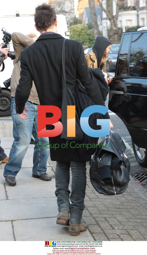 Kate Moss and boyfriend leaving London home