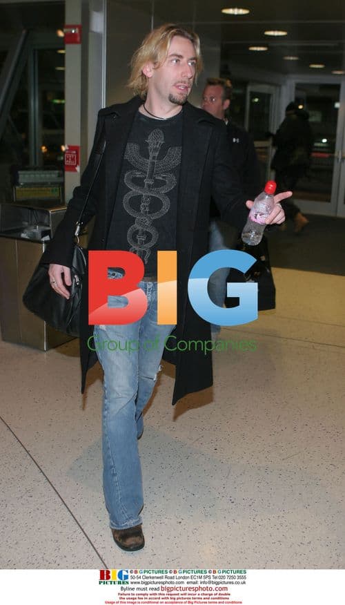 Chad Kroeger arrives at JFK airport