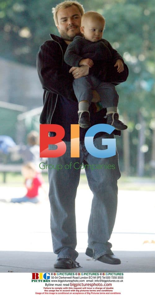 Jack Black with Family at Park