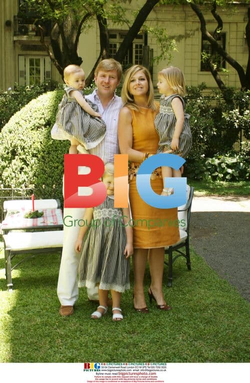 Crown Prince Willem Alexander and Princess Maxima with daughters