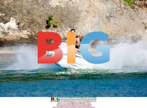 Simon Cowell on Pink Jet Ski
