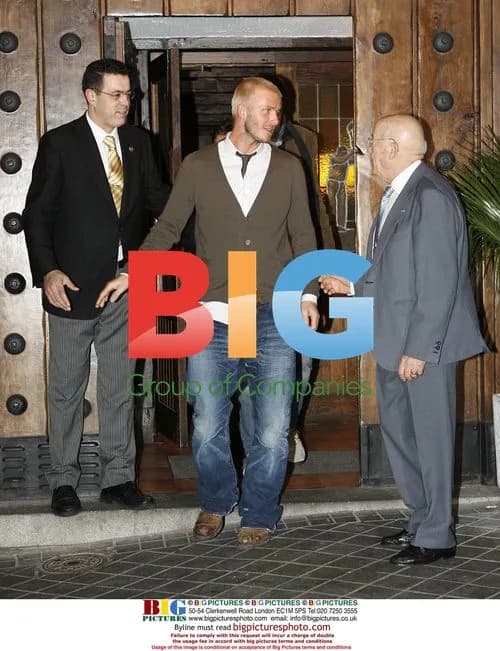 David Beckham Leaves Madrid Lunch Spot