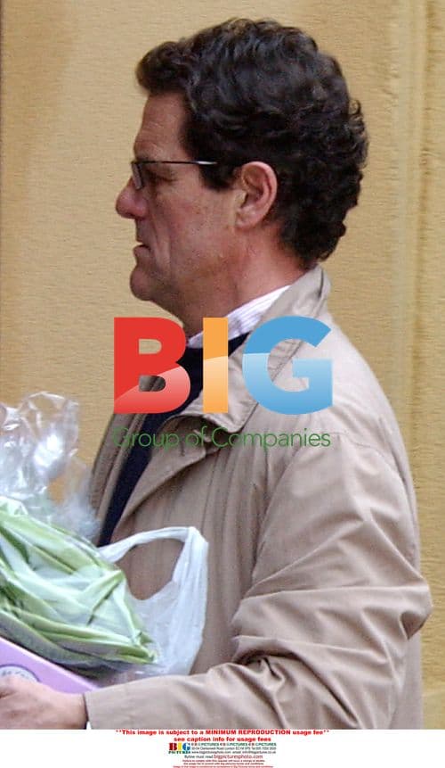 Fabio Capello and family grocery shopping