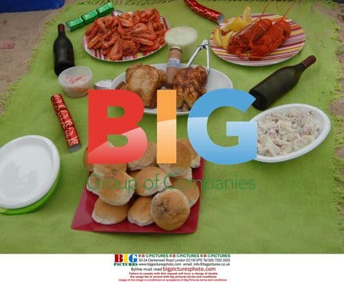 Aussies Celebrate Xmas Lunch at Beach