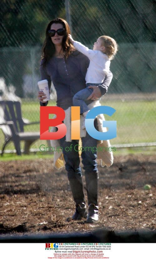 Brooke Shields at Dog Park with Family