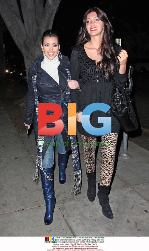 Kim Kardashian and Brittny Gastineau leaving Mr. Chow