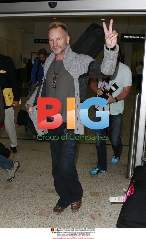 Sting and Family Arrive in Sydney for Holiday