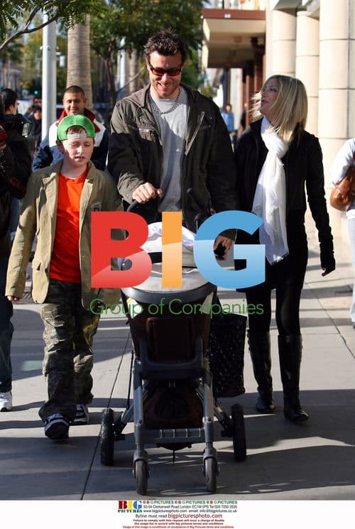 Tori Spelling and family go shopping in Beverly Hills