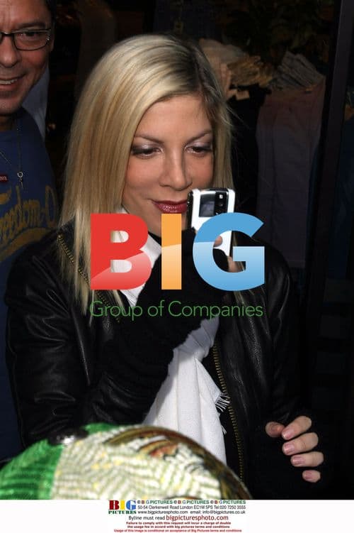 Tori Spelling and family shopping in Beverly Hills