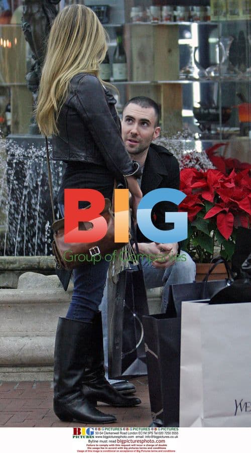 Adam Levine and Rebecca Ginos Christmas Shopping