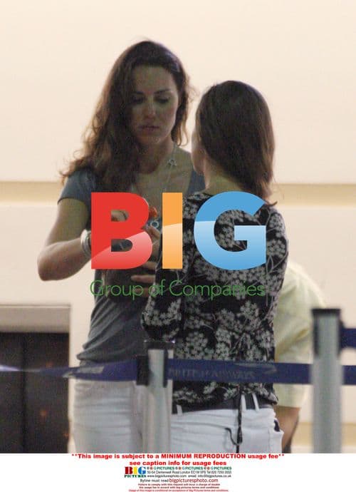 Kate Middleton boards flight from Barbados