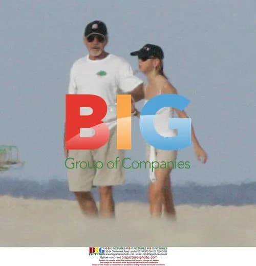 Harrison Ford and Calista Flockhart Beach Walk