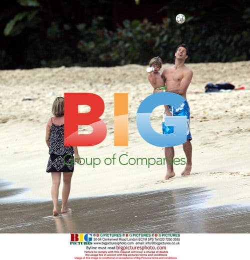 Jamie Redknapp Family Vacation in Caribbean