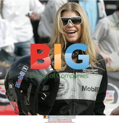 Fergie at Celebrity Cadillac Super Bowl Grand Prix