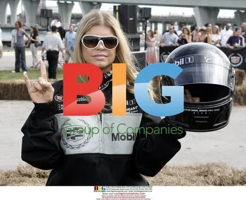 Fergie at Celebrity Super Bowl Grand Prix
