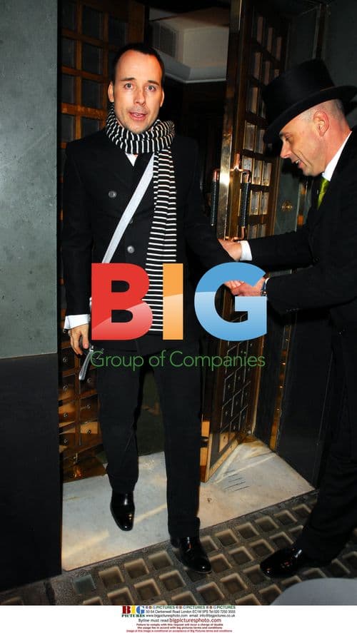 David Furnish dines at the Ivy, London