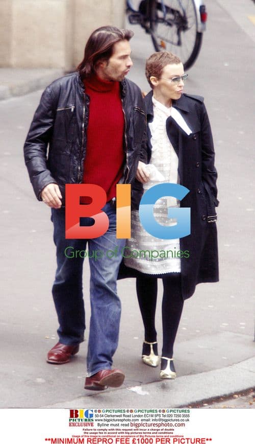 Kylie Minogue and Olivier Martinez in Paris