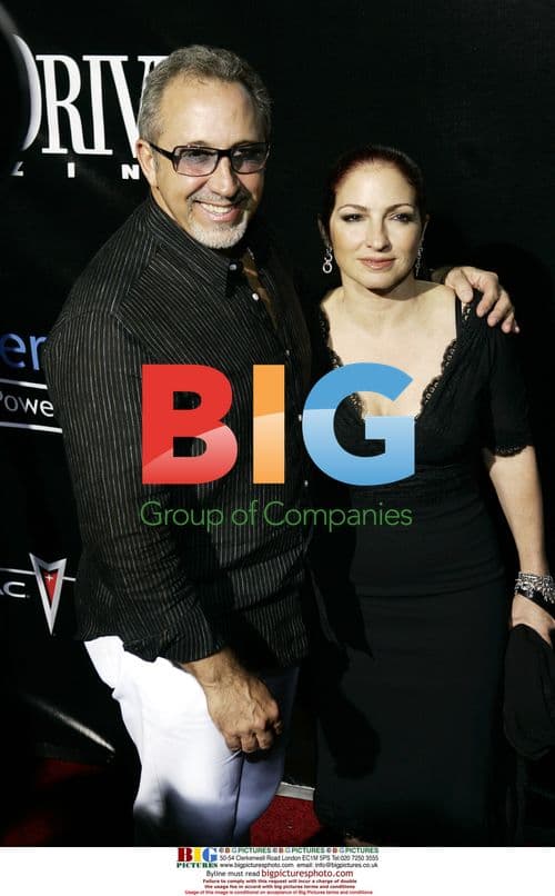 Emilio and Gloria Estefan at Super Bowl XLI party