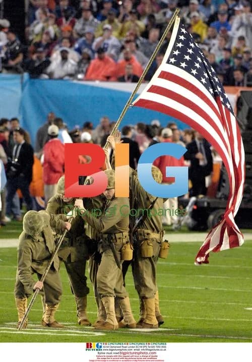 Iwo Jima reenactment at Super Bowl XLI