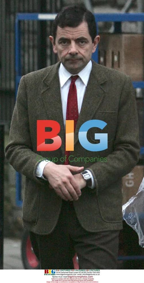 Rowan Atkinson as Mr Bean on Film Set
