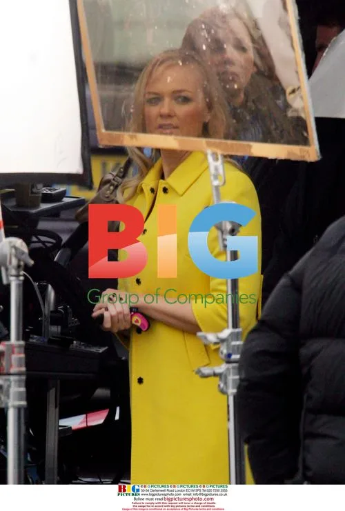 Pregnant Emma Bunton filming Tesco ad