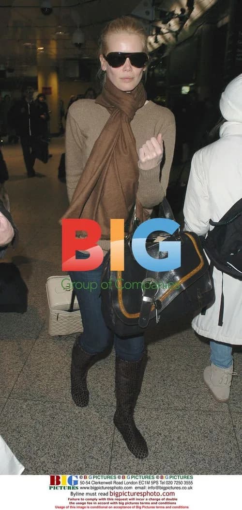 Claudia Schiffer Arrives in Waterloo