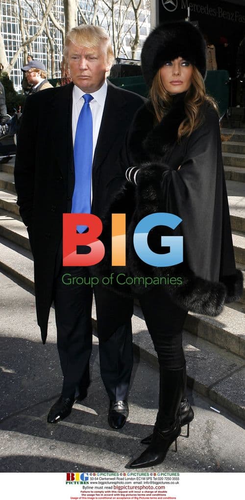 Donald Trump and Melania Knauss at Michael Kors Show