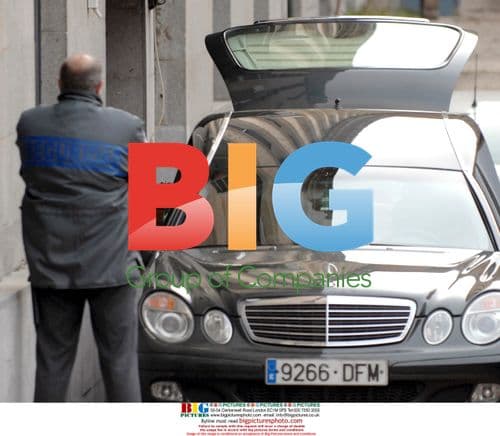 Erika Ortiz's Funeral Car Arrives in Madrid