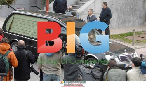 Funeral car arrives with Erika Ortiz's coffin